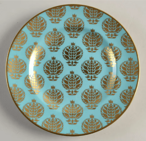 * Bristol Belle Turquoise Salad Plate - Royal Crown Derby - Gaines Jewelers
