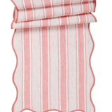 Cabana Stripe 18" x 90" Table Runner - Coral - Juliska - Gaines Jewelers
