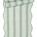 Cabana Stripe 18" x 90" Table Runner - Seagrass - Juliska - Gaines Jewelers