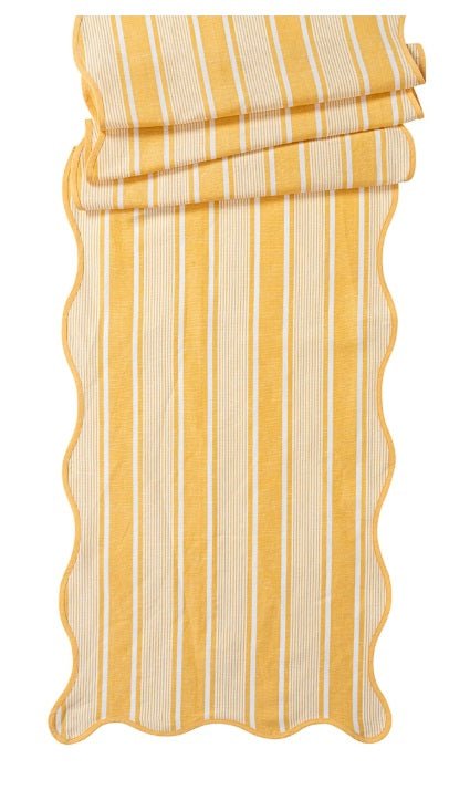Cabana Stripe 18" x 90" Table Runner - Sunshine - Juliska - Gaines Jewelers
