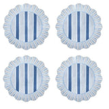 Cabana Stripe Dessert/Salad Plate Set of 4 - Ocean - Juliska - Gaines Jewelers