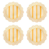 Cabana Stripe Melamine Dessert/Salad Plate Set of 4 - Sunshine - Juliska - Gaines Jewelers