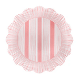 Cabana Stripe Melamine Dinner Plate Set of 4 - Coral - Juliska - Gaines Jewelers