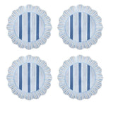 Cabana Stripe Melamine Dinner Plate Set of 4 - Ocean - Juliska - Gaines Jewelers