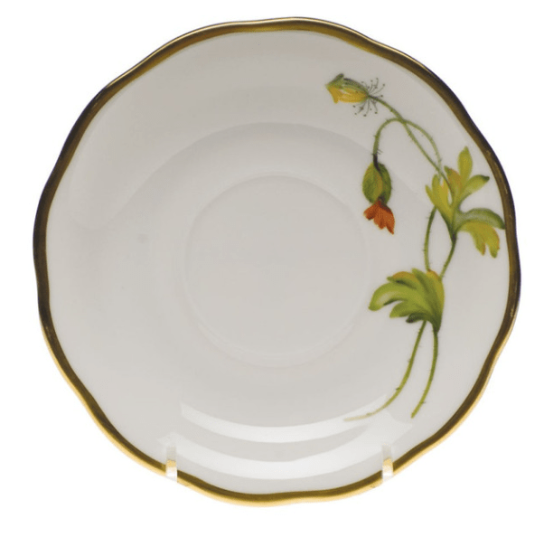 * California Poppy Tea Saucer - Herend - Gaines Jewelers