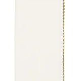 Casbah Napkin in White & Green - Kim Seybert - Gaines Jewelers