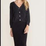 CCL Diamond Pointelle Cardigan Black - Barefoot Dreams - Gaines Jewelers