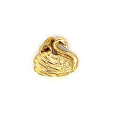 Charm swan heavy relief yellow gold - plate - Gaines Jewelers
