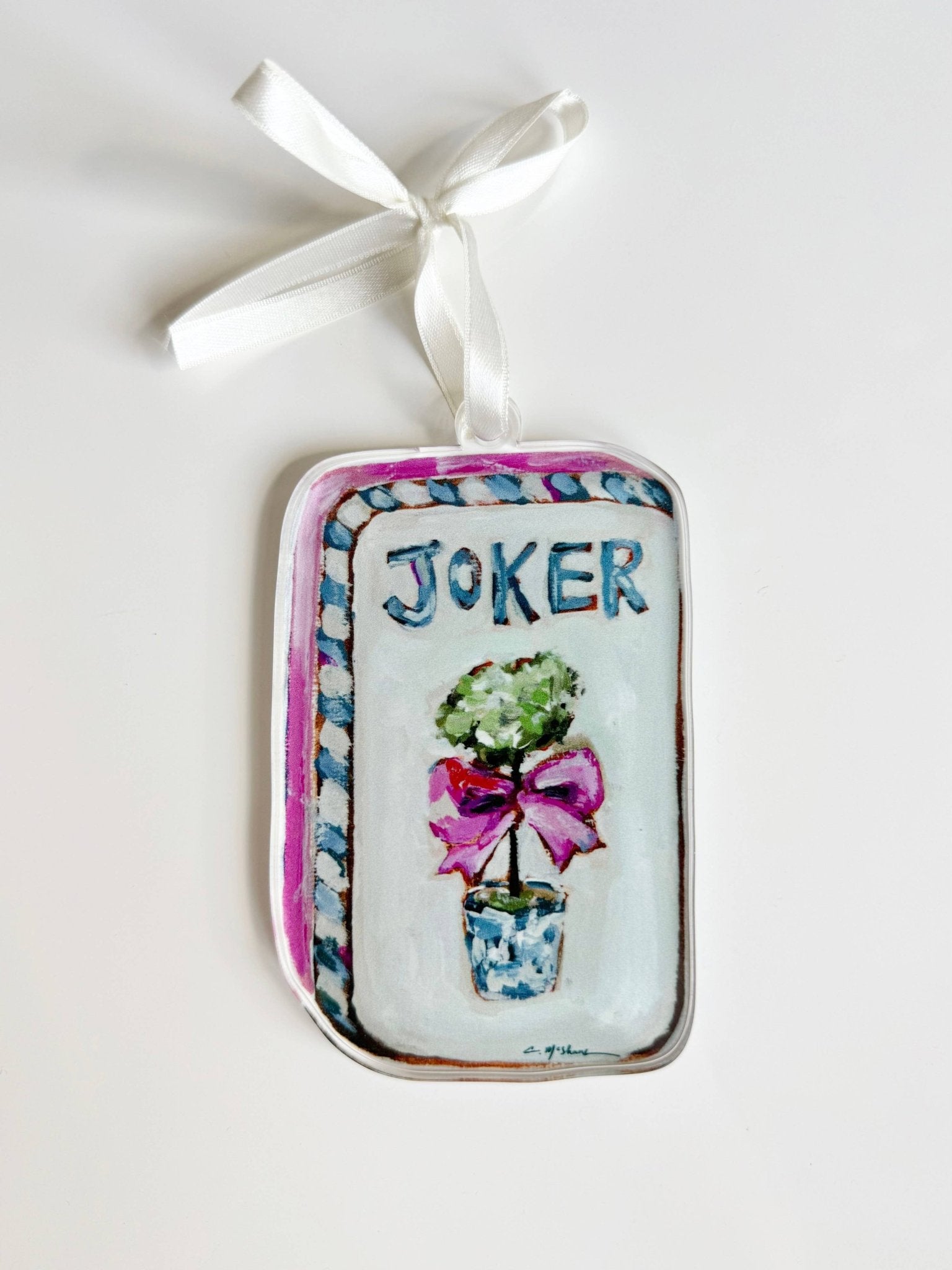 Chelsea McShane Art - "Mahjong Chic" ornament - Gaines Jewelers