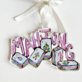 Chelsea McShane Art - "Mahjong Christmas" ornament - Gaines Jewelers
