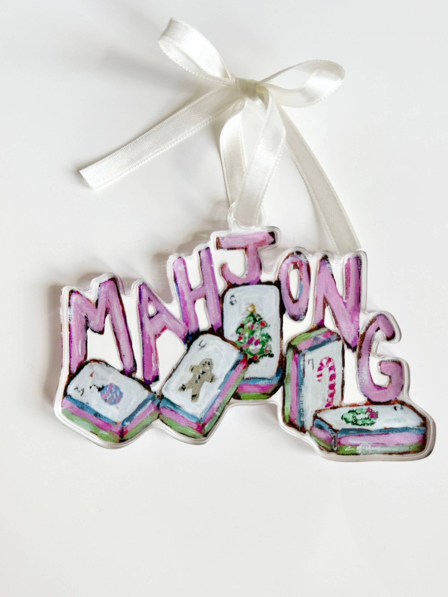 Chelsea McShane Art - "Mahjong Christmas" ornament - Gaines Jewelers
