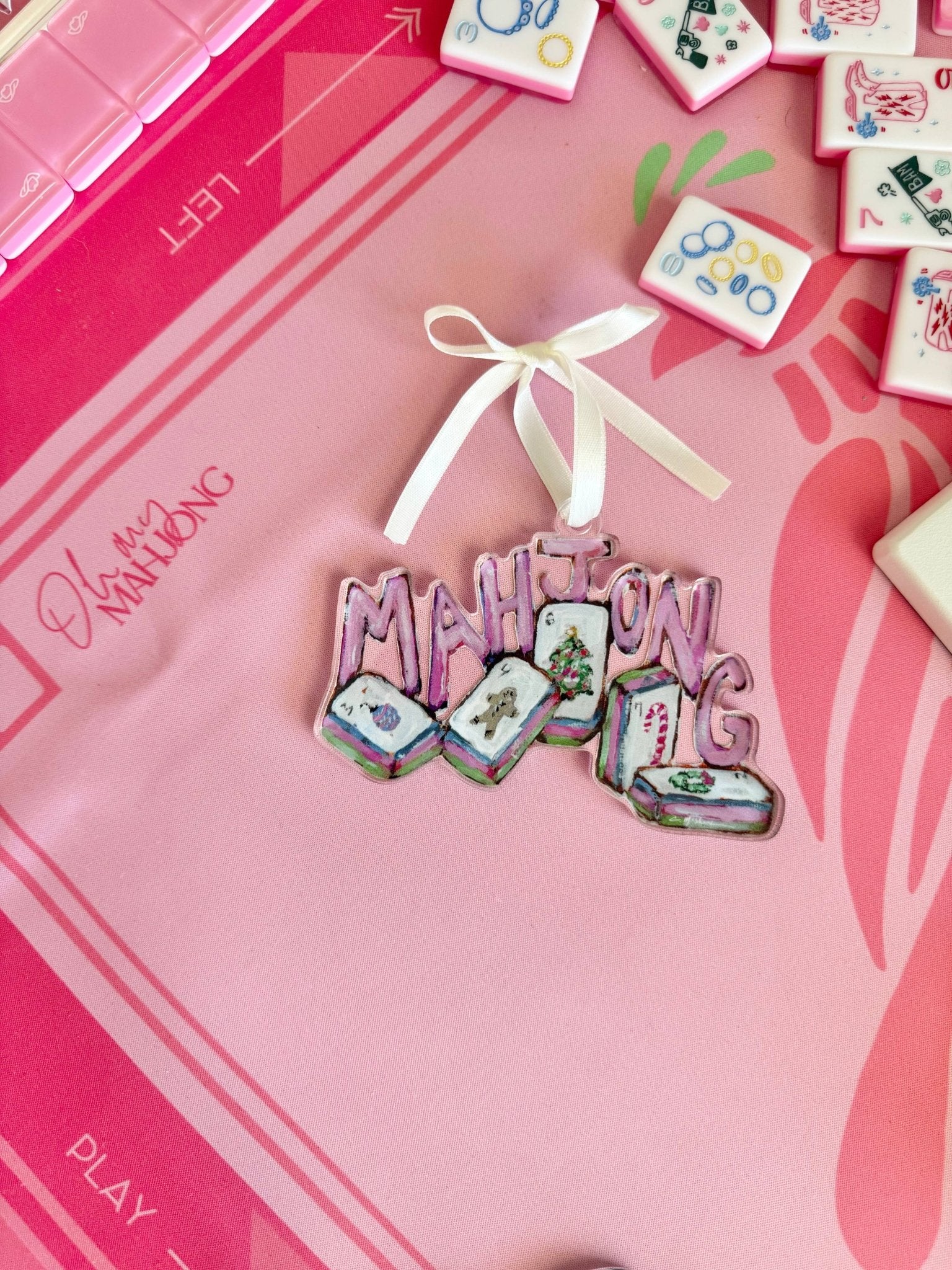 Chelsea McShane Art - "Mahjong Christmas" ornament - Gaines Jewelers