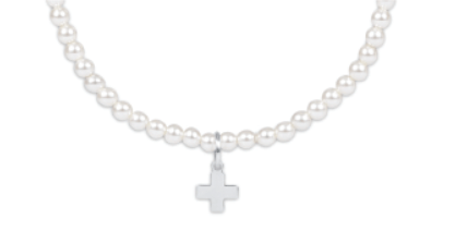 Classic Pearl 3mm Bead Bracelet - Signature Cross - Enewton - Gaines Jewelers