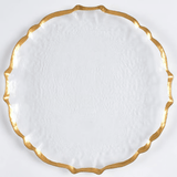 *Clear Baroque Glass Dinner Plate - Vietri - Gaines Jewelers