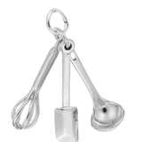 Cooking Utensils Charm Sterling Silver - Rembrandt Charms - Gaines Jewelers