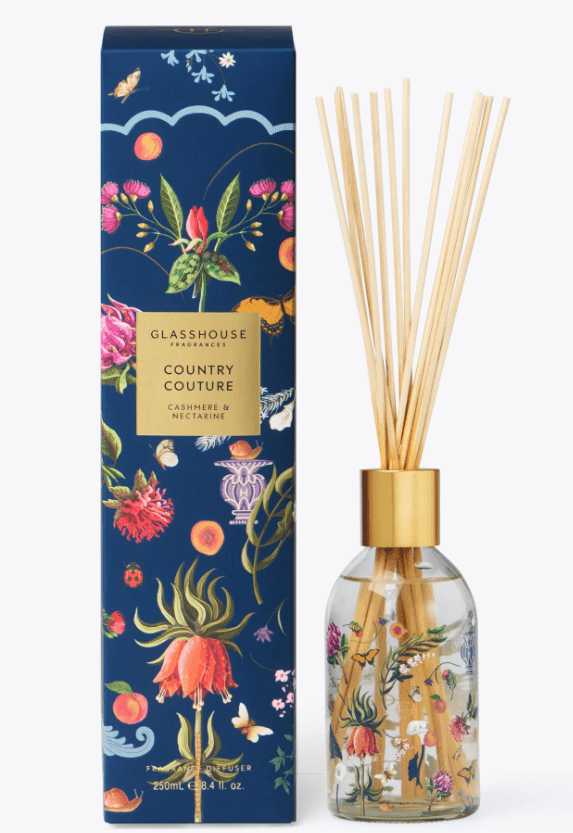 Country Couture 8.4 fl. oz. Fragrance Reed Diffuser - Glasshouse Fragrances - Gaines Jewelers