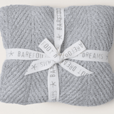 Cozy Shine Herringbone Blanket 45x60 - Silver Sky - Barefoot Dreams - Gaines Jewelers