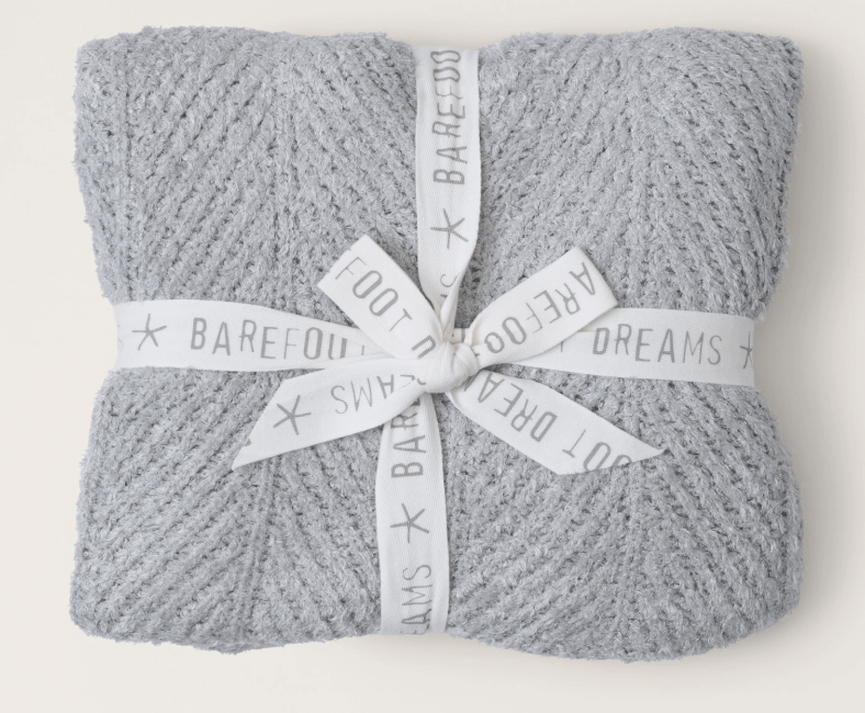 Cozy Shine Herringbone Blanket 45x60 - Stone - Barefoot Dreams - Gaines Jewelers