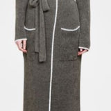 CozyChic Lite® Contrast Ribbed Robe - Olive Branch/Pearl - Barefoot Dreams - Gaines Jewelers