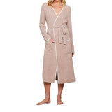CozyChic Lite® Contrast Ribbed Robe - Willow/Pearl - Barefoot Dreams - Gaines Jewelers