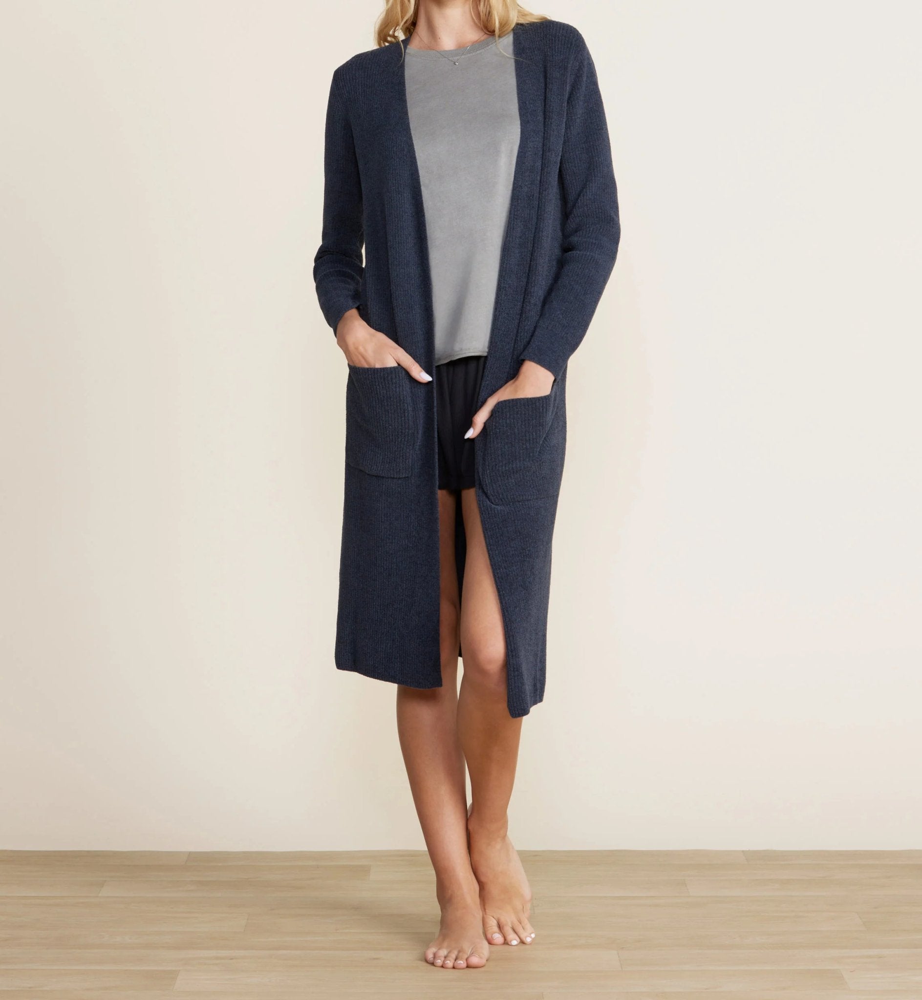 CozyChic Ultra Lite® Long Cardi Indigo Barefoot Dreams