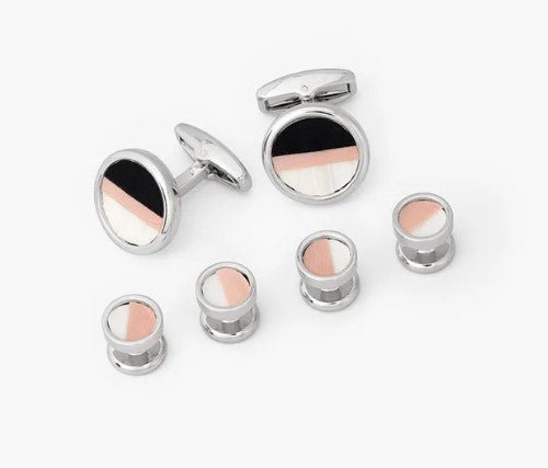 Crooked Island Cuff Link & Stud Set - Brackish - Gaines Jewelers