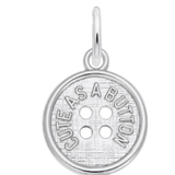 Cute as a Button Charm - Sterling Silver - Rembrandt Charms - Gaines Jewelers