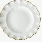 Darley Abbey Gold Fluted Dessert - Royal Crown Derby - Gaines Jewelers