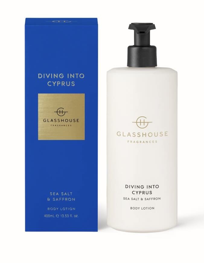 Diving Into Cyprus Lotion - Glasshouse Fragrances - Gaines Jewelers