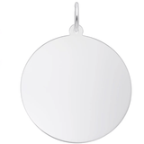 Double Extra Large Round Disc Charm - Sterling Silver - Rembrandt Charms - Gaines Jewelers