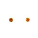 Earrings citrine studs 4mm 14kt yellow gold - Gaines Jewelers