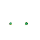 Earrings emerald studs 3mm 14kt yellow gold - Gaines Jewelers