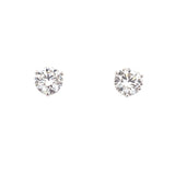 Earrings lab diamond studs 5.05ct 14kt white gold - Gaines Jewelers