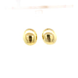****Earrings oval shaped domes 14kt yellow gold - Gaines Jewelers