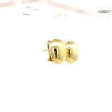 ****Earrings oval shaped domes 14kt yellow gold - Gaines Jewelers