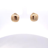 ****Earrings shaped as cushion buttons 14kt yellow gold - Gaines Jewelers