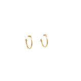 Earrings - small hoops 2mm thick 12.5mm in diameter 14kt yellow gold - Gaines Jewelers