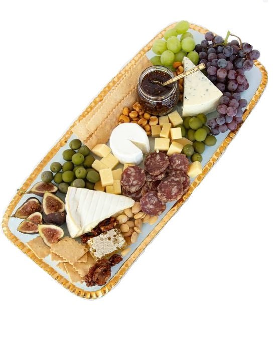 Edgey Banquet Rectangular Tray - Gold - Annieglass - Gaines Jewelers
