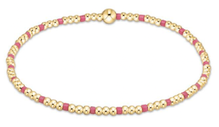 egirl Hope Sincerity Pattern 2mm Bead Bracelet - Bright Pink - Enewton - Gaines Jewelers