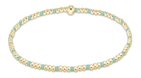 egirl Hope Sincerity Pattern 2mm Bead Bracelet - Mint - Enewton - Gaines Jewelers