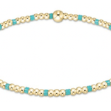 egirl Hope Sincerity Pattern 2mm Bead Bracelet - Turquoise - Enewton - Gaines Jewelers