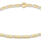 egirl Hope Sincerity Pattern 2mm Bead Bracelet - White - Enewton - Gaines Jewelers