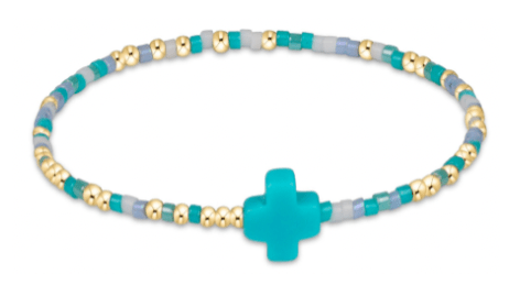 egirl Hope Unwritten Signature Cross Bracelet - Man I Teal Like a Women - Enewton - Gaines Jewelers