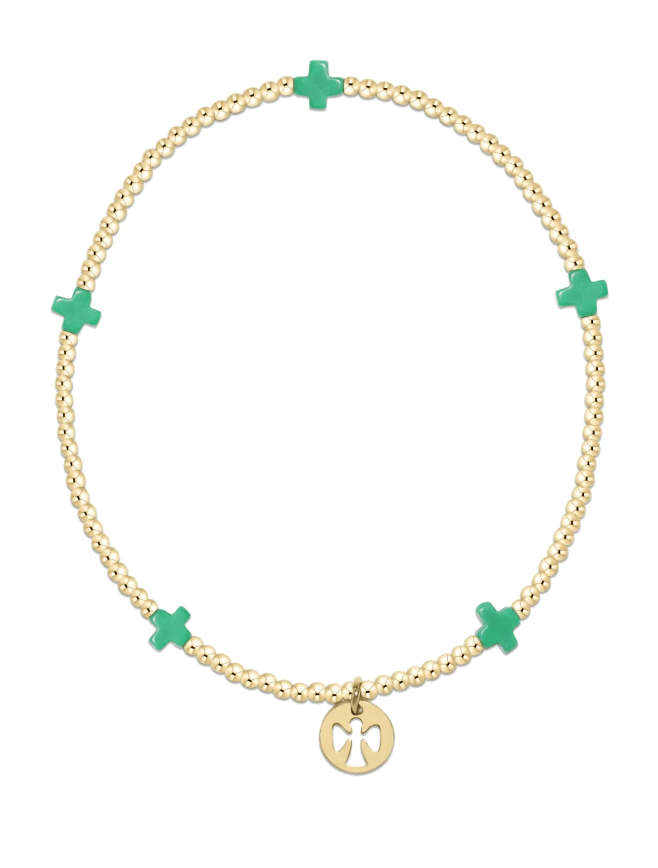 egives to camp mystic bracelet Small Gold Pattern 3mm extends - enewton - Gaines Jewelers