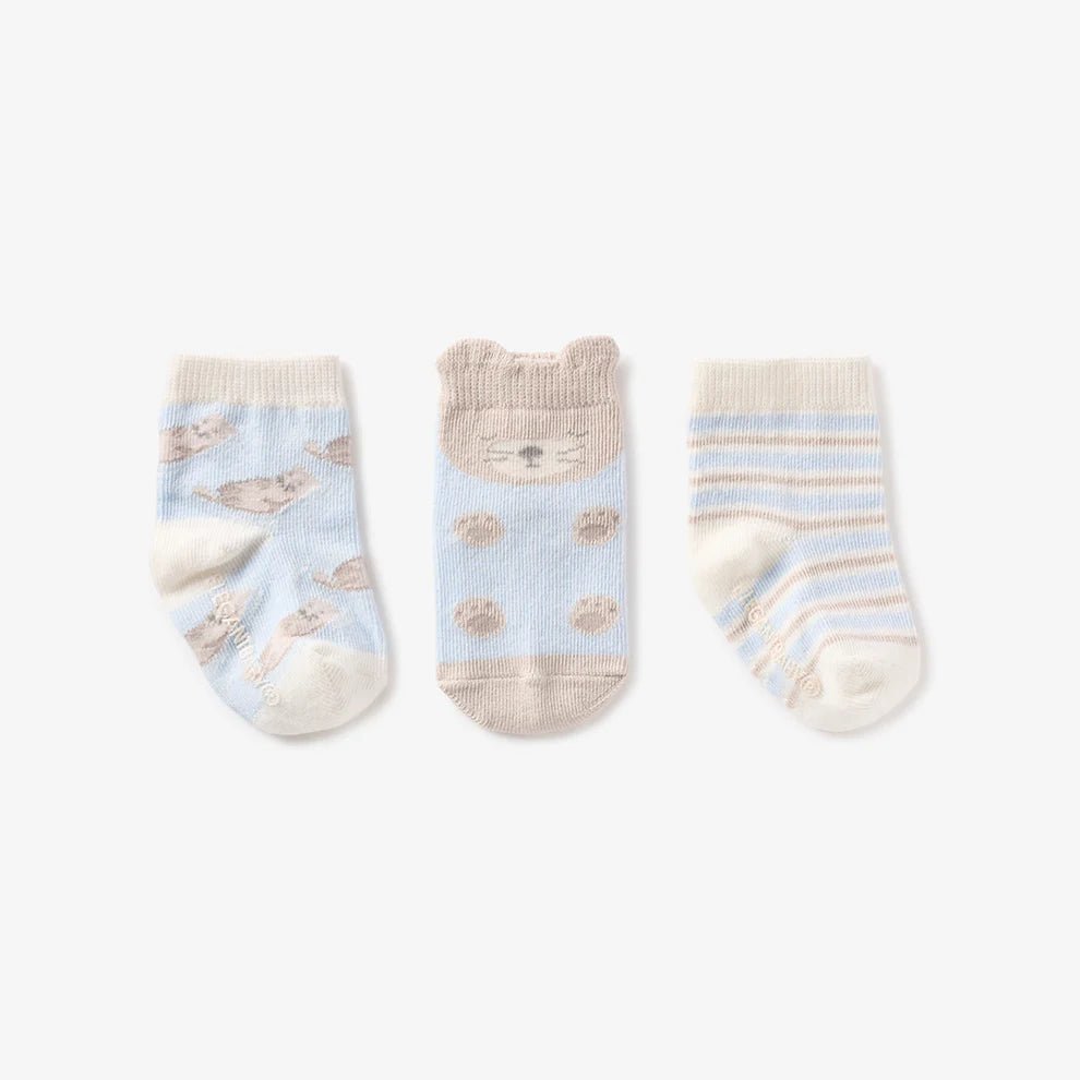 Elegant Baby 0 - 12M Socks - 3pk - Blue Otter - Gaines Jewelers