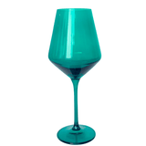 Emerald Wine Stemware - Estelle Colored Glass - Gaines Jewelers