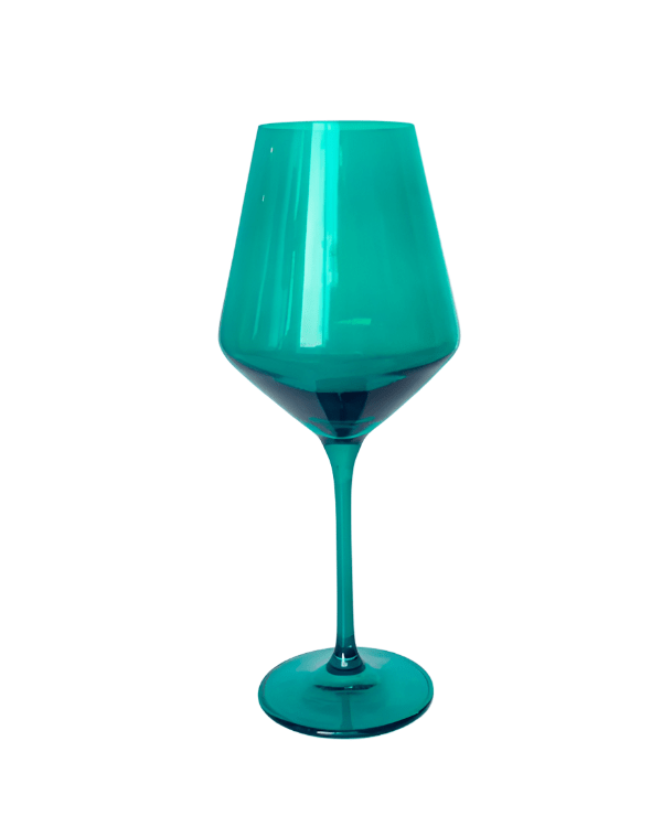 Emerald Wine Stemware - Estelle Colored Glass - Gaines Jewelers