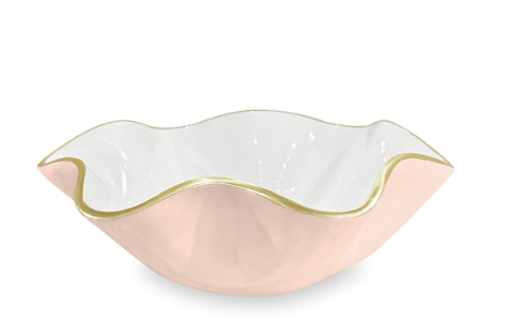 Encanto Carola Small Round Bowl - Camelia and White - Beatriz Ball - Gaines Jewelers