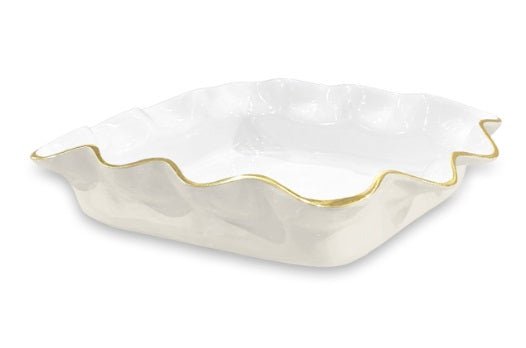 Encanto Carola Square Pyrex Holder - Cream and White - Beatriz Ball - Gaines Jewelers