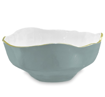 Encanto Dakota Medium Bowl - Slate and White - Beatriz Ball - Gaines Jewelers